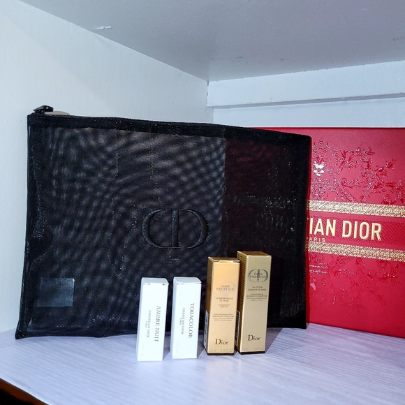 Dior Mesh Makeup Clutch DIOR PRESTIGE LA LOTION Prestige Serum Perfumes - Picture 2 of 6